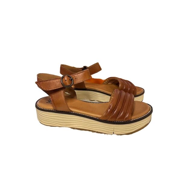 Miz Mooz Women's Valentine Sandals in Brandy Colored Leather Size 40 New in Box - Picture 7 of 16